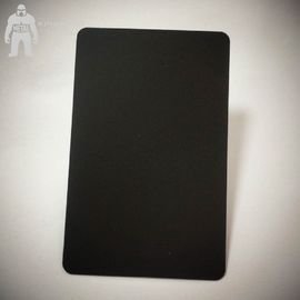 Tarjetas de visita negras mates en blanco del metal, tarjetas de visita negras del llano 85x54x0.3m m