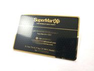 oro de lujo modificado para requisitos particulares tarjetas de presentación del negocio del metal de los SS del grueso de 0.3m m plateado